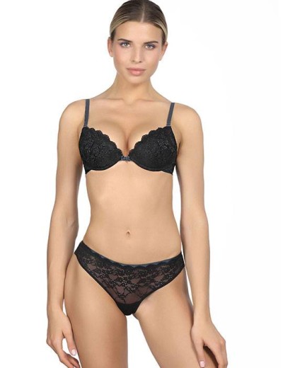 Кружевные трусы бразилиана Amelie POLINA 2008-3 черный, Цвет: черный, Размеры: M, изображение 3