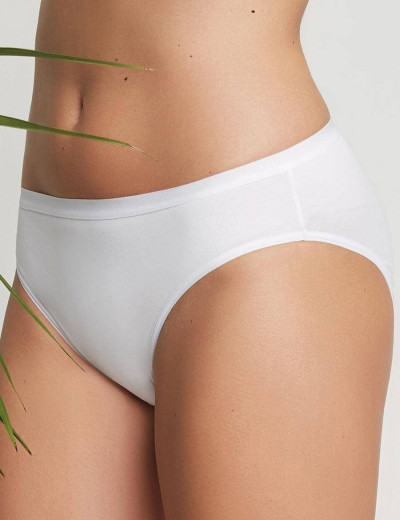 Хлопковые трусы слип-миди Cotonella AD870 PURITY, Цвета: nero (черный), Размеры: 2XL, изображение 2