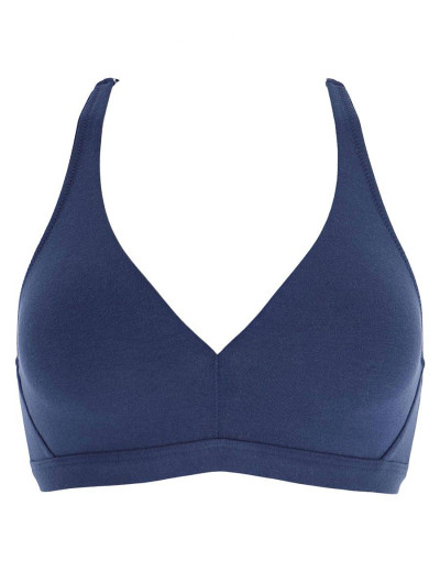 Хлопковый бюстгальтер бралетт Cotonella AD971 COLOR, Цвета: corallo (голубой), Размеры: S, изображение 4