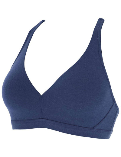 Хлопковый бюстгальтер бралетт Cotonella AD971 COLOR, Цвета: corallo (голубой), Размеры: S, изображение 5