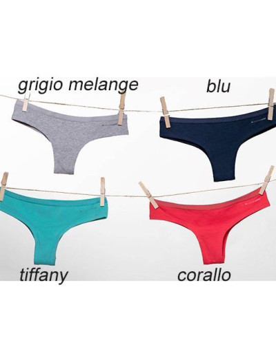 Хлопковые трусы бразилиана Cotonella AD968 COLOR, Цвета: nudo (синий), Размеры: M, изображение 5