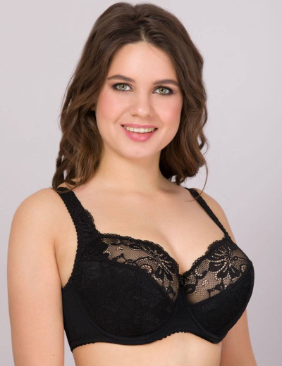 Бюстгальтер полумягкий Elli 9000 черный, Цвет: черный, Размеры: 90F, изображение 5