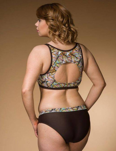 Спортивный купальник с топом Fianeta 2596, Цвет: коричневый, Размеры: 80C, изображение 2