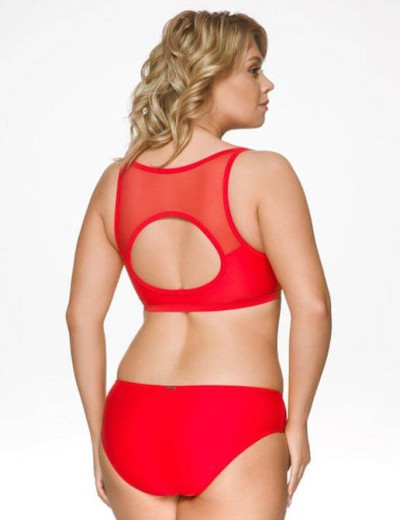Спортивный купальник с топом Fianeta 2623 красный, Цвет: красный, Размеры: 75C, изображение 2