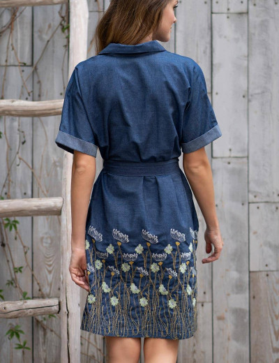 Туника из хлопкового денима Mia-Amore ARIZONA 1214, Цвет: синий, Размеры: S, изображение 2