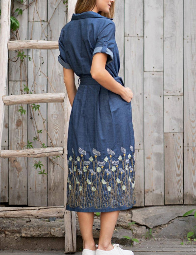 Платье из хлопкового денима Mia-Amore ARIZONA 1215, Цвет: синий, Размеры: XS, изображение 2