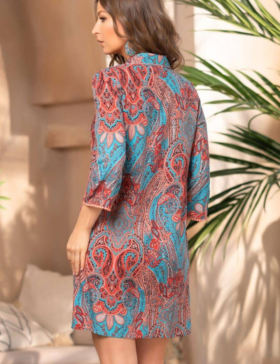 Удлиненная рубашка Mia-Amore ATHENA 1647 терракотовый, Цвет: терракотовый, Размеры: 3XL, изображение 2