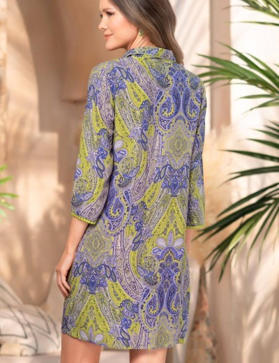 Удлиненная рубашка Mia-Amore ATHENA 1647 васильковый, Цвет: васильковый, Размеры: L, изображение 2