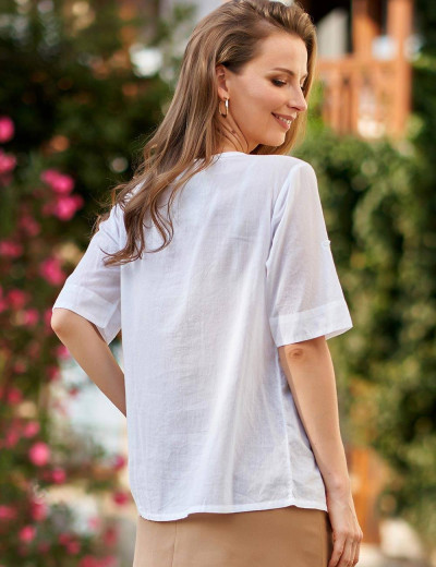 Рубашка из хлопка Mia-Amore CALIFORNIA 1350, Цвет: белый, Размеры: S, изображение 2