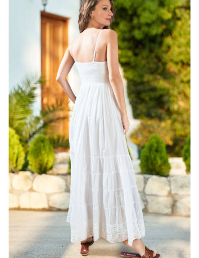 Длинный сарафан из хлопка Mia-Amore CALIFORNIA 1585, Цвет: белый, Размеры: XS, изображение 2