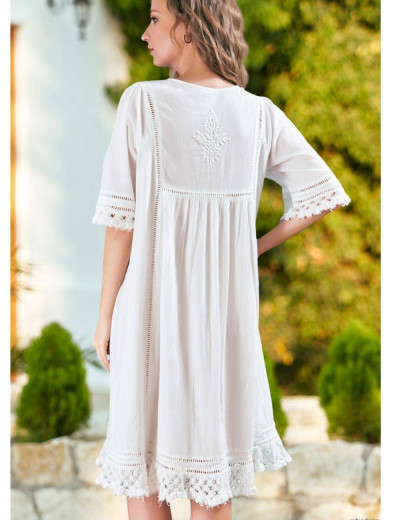 Платье свободного кроя хлопок Mia-Amore CALIFORNIA 1586, Цвет: белый, Размеры: L, изображение 2