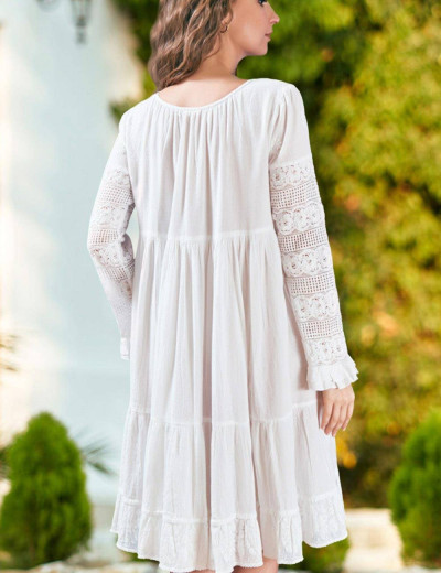 Платье с длинным рукавом хлопок Mia-Amore ARGENTINA 1587, Цвет: белый, Размеры: S, изображение 2