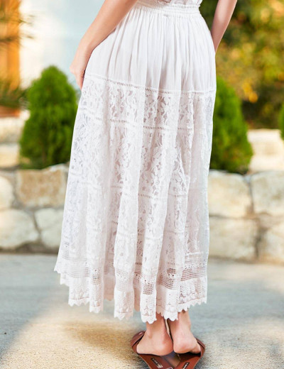 Длинная юбка из хлопка Mia-Amore CALIFORNIA 1589, Цвет: белый, Размеры: S, изображение 2