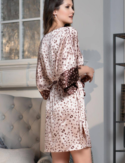 Атласная туника Mia-Amore IREN 7034, Цвет: бежевый, Размеры: 2XL/3XL, изображение 2