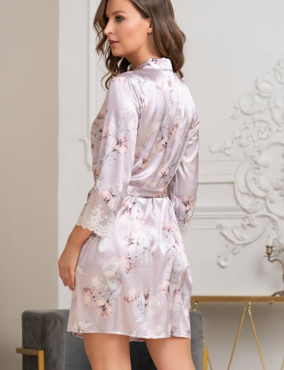 Шелковая рубашка с поясом Mia-Amore SELINE 3717, Цвет: сиреневый, Размеры: M, изображение 2 Шелковая рубашка с поясом Mia-Amore SELINE 3717, Цвет: сиреневый, Размеры: M, изображение 2