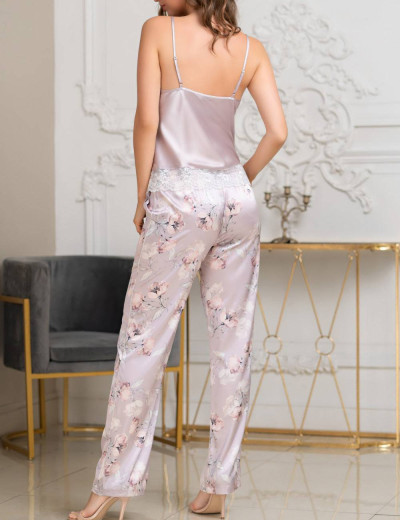 Шелковый комплект тройка Mia-Amore SELINE 3718, Цвет: сиреневый, Размеры: XL, изображение 3