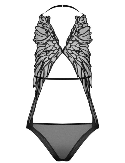 Соблазнительное боди с оригинальной спинкой Obsessive ALIFINI TEDDY, Цвет: черный, Размеры: L/XL, изображение 4