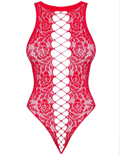 Соблазнительное боди Obsessive B120 TEDDY, Цвет: красный, Размеры: S/M/L, изображение 3