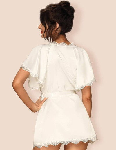 Очаровательный пеньюар Obsessive PRIMA NEVE, Цвет: белый, Размеры: L/XL, изображение 2