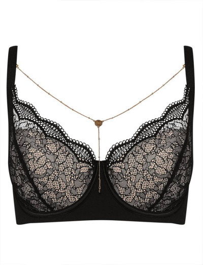 Бюстгальтер балконет Esotiq 38749 RELISH черный/бежевый, Цвет: черный/бежевый, Размеры: 75G, изображение 4