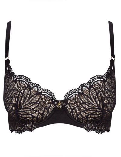 Бюстгальтер балконет пуш-ап Esotiq 38779 RUMBA черно-бежевый, Цвет: черно-бежевый, Размеры: 70D, изображение 3