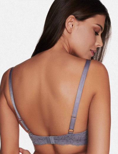 Бюстгальтер балконет со съемным пуш-ап Esotiq 38783 HUDSON серый, Цвет: серый, Размеры: 65F, изображение 3