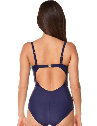 Слитный купальник с цветочным принтом Ewlon K.8011_607, Цвет: темно-синий, Размеры: XL, изображение 2