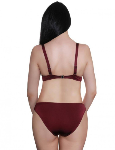 Бордовый купальник бандо Jolidon LUXOR JF69, Цвет: бордовый, Размеры: 75D, изображение 2