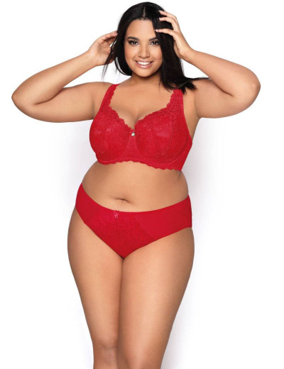 Трусы слипы миди MAT CARMELA F-053-51-1 красный, Цвет: красный, Размеры: 3XL, изображение 3