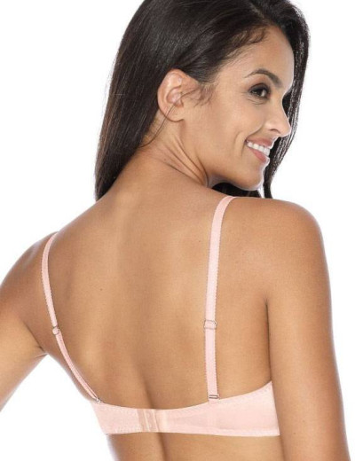 Бюстгальтер балконет пуш-ап MAT IDA M-3040-11, Цвет: пудровый с серым, Размеры: 75D, изображение 3