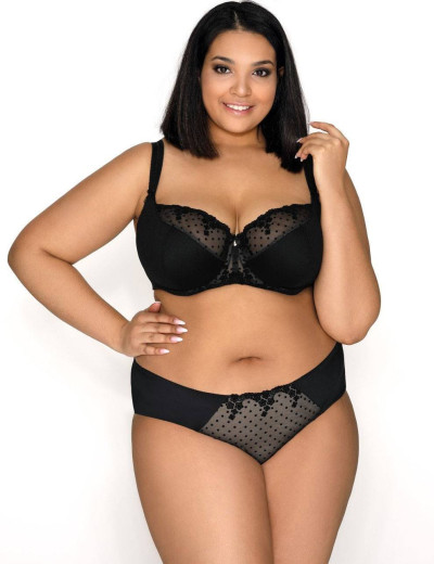 Трусы слипы миди MAT MELANIE F-3136-51, Цвет: черный с бежевым, Размеры: L, изображение 3