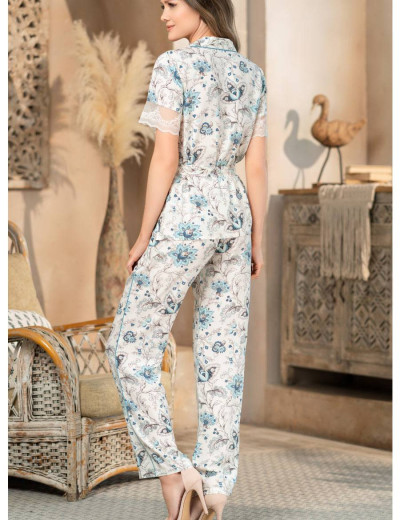 Комплект с брюками вискоза Mia-Amore NIKA 1636, Цвет: экрю, Размеры: S, изображение 2