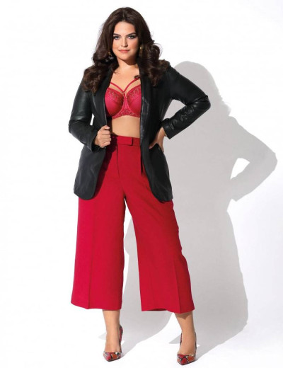 Бюстгальтер полумягкий со стрэпами Novika MARGOT N02 PU, Цвет: красный, Размеры: 65I, изображение 4