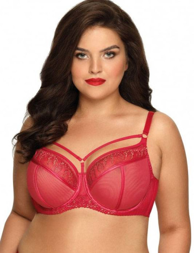 Бюстгальтер мягкий со стрэпами Novika MARGOT N03 M, Цвет: красный, Размеры: 65J, изображение 2