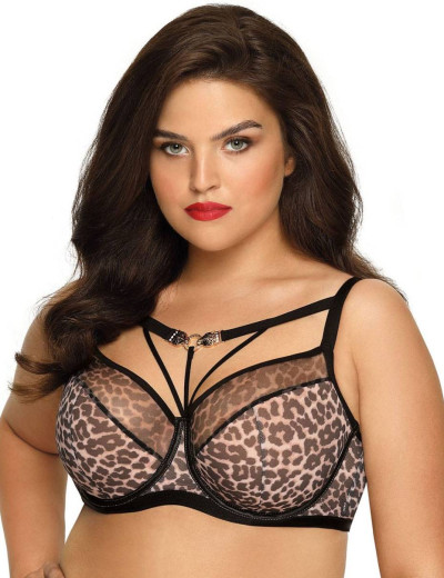 Бюстгальтер полумягкий со стрэпами Novika STELLA N02 PU, Цвет: леопард, Размеры: 80I, изображение 3