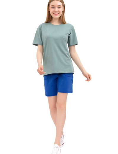 Футболка оверсайз женская Primaverina CRUISE PN-LDS09 шалфей, Цвет: шалфей, Размеры: M, изображение 4 Футболка оверсайз женская Primaverina CRUISE PN-LDS09 шалфей, Цвет: шалфей, Размеры: M, изображение 4