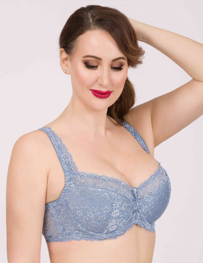 Бюстгальтер балконет Simona M 608 ниагара, Цвет: ниагара, Размеры: 80C, изображение 2