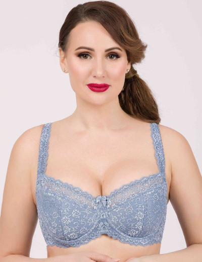 Бюстгальтер балконет Simona M 608 ниагара, Цвет: ниагара, Размеры: 80C, изображение 3