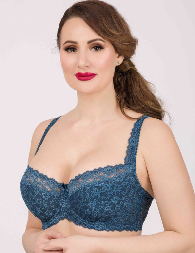 Бюстгальтер балконет Simona M 608 топаз, Цвет: топаз, Размеры: 95D, изображение 5