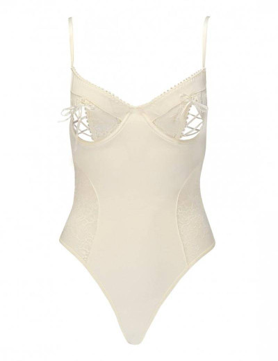 Сексуальное боди Avanua BIANCA BODY, Цвет: экрю, Размеры: S/M, изображение 3