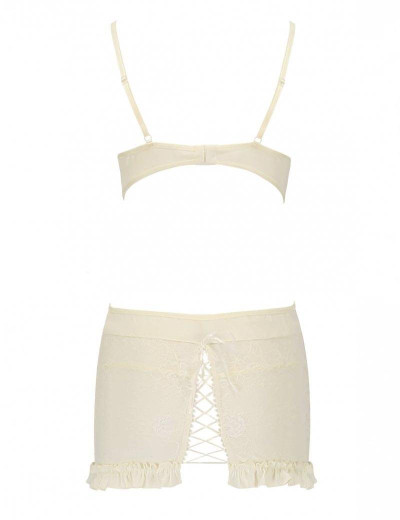 Соблазнительная сорочка + стринги Avanua BIANCA CHEMISE, Цвет: экрю, Размеры: S/M, изображение 4