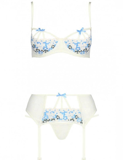 Соблазнительный комплект-тройка Avanua EMMA SET, Цвет: экрю, Размеры: L/XL, изображение 3