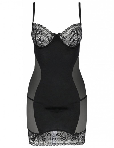 Соблазнительная сорочка + стринги Avanua HANAN CHEMISE, Цвет: черный, Размеры: 2XL/3XL, изображение 3