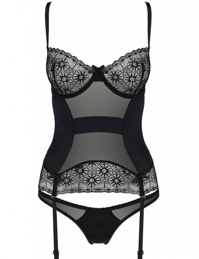 Эффектный корсет с пажами + трусики Avanua HANAN CORSET, Цвет: черный, Размеры: 2XL/3XL, изображение 3 Эффектный корсет с пажами + трусики Avanua HANAN CORSET, Цвет: черный, Размеры: 2XL/3XL, изображение 3