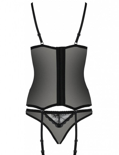 Эффектный корсет с пажами + трусики Avanua HANAN CORSET, Цвет: черный, Размеры: 2XL/3XL, изображение 4 Эффектный корсет с пажами + трусики Avanua HANAN CORSET, Цвет: черный, Размеры: 2XL/3XL, изображение 4