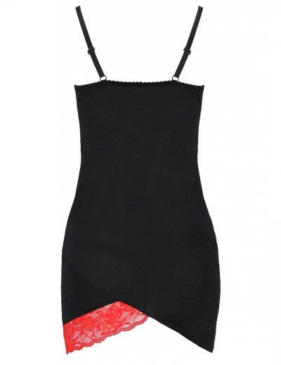 Соблазнительная сорочка + стринги Avanua ODINA CHEMISE, Цвет: черный, Размеры: S/M, изображение 4