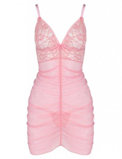 Очаровательная сорочка + стринги Avanua RIMA CHEMISE, Цвет: розовый, Размеры: S/M, изображение 3