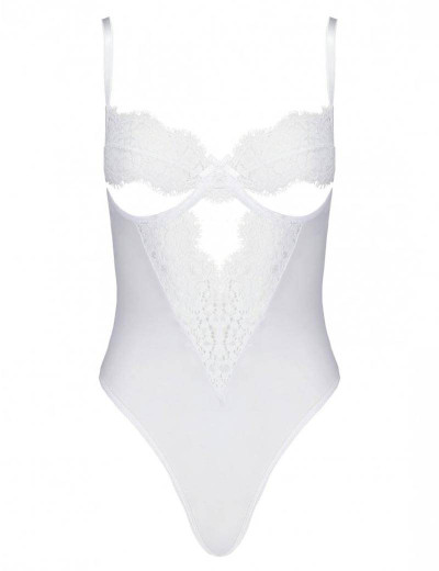 Соблазнительное боди Avanua SILENTIA BODY, Цвет: белый, Размеры: 2XL/3XL, изображение 3