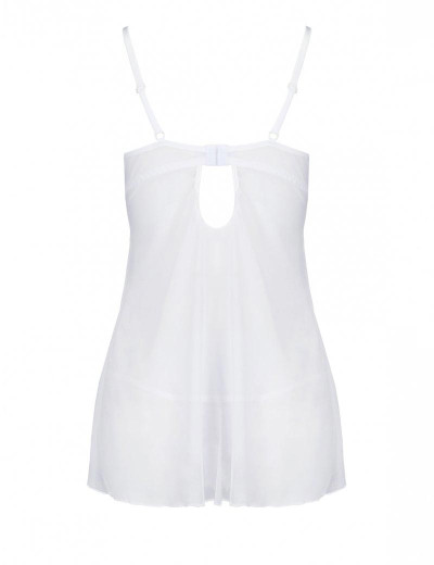 Очаровательная сорочка + стринги Avanua SILENTIA CHEMISE, Цвет: белый, Размеры: L/XL, изображение 4