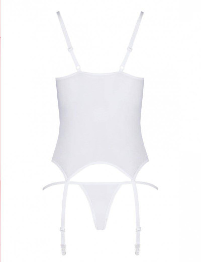 Эффектный корсет + стринги Avanua SILENTIA CORSET, Цвет: белый, Размеры: L/XL, изображение 4 Эффектный корсет + стринги Avanua SILENTIA CORSET, Цвет: белый, Размеры: L/XL, изображение 4